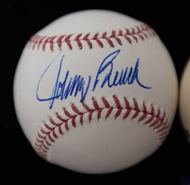 Lot of (2) HOF Autographed Baseballs w. Johnny Bench and Peter Gammons (JSA & PSA Certs)