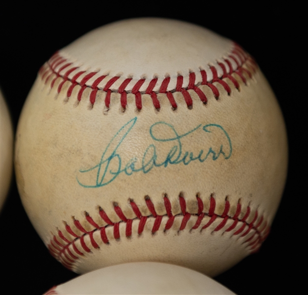 Lot of (4) Autographed Baseballs w. Stan Musial, F. Robinson, and Others (JSA Auction Letter)