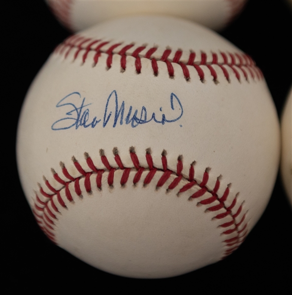 Lot of (4) Autographed Baseballs w. Stan Musial, F. Robinson, and Others (JSA Auction Letter)