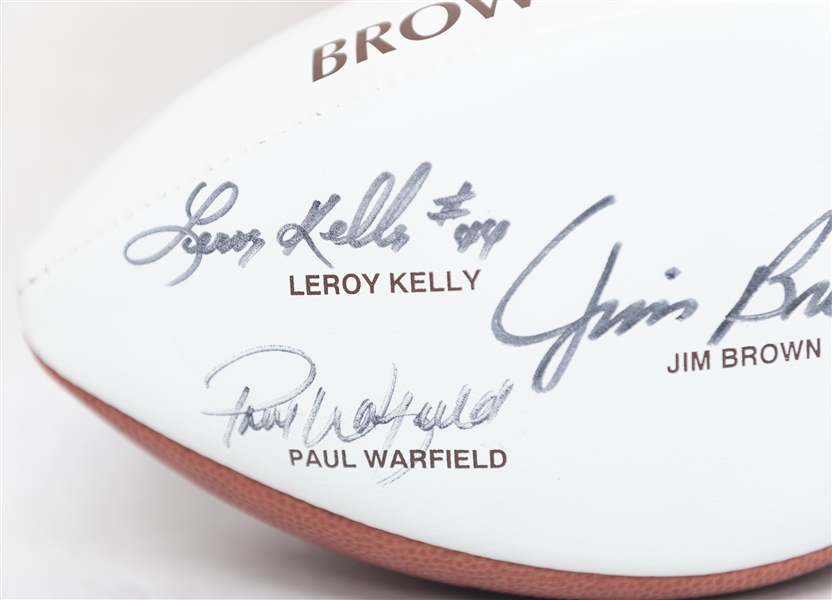 Cleveland Browns Legends Autographed Football w. Jim Brown, Otto Graham and (3) Others