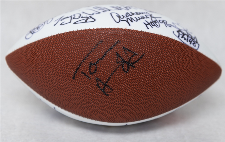 Super Bowl XXXII Autographed Football w. (16 Autos) Including Peyton Manning