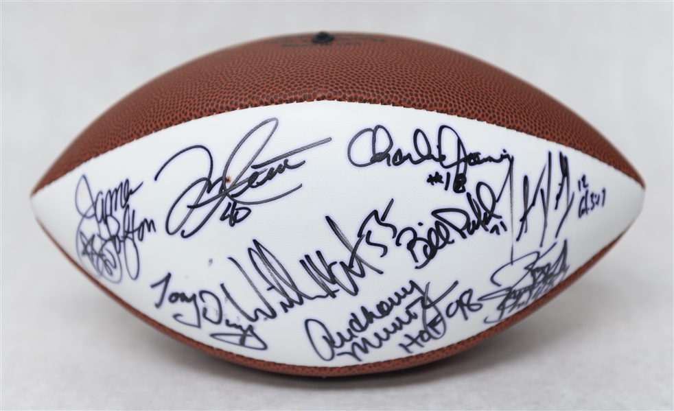Super Bowl XXXII Autographed Football w. (16 Autos) Including Peyton Manning