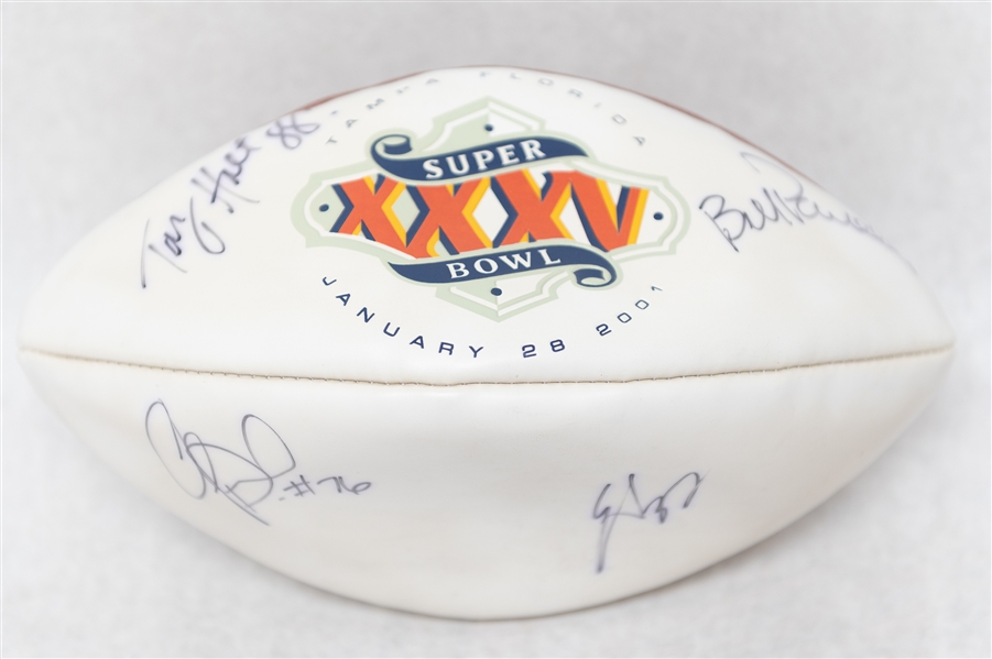 Lot of (3) Super Bowl Footballs w. a Total of (18) Signatures Including Namath, Hornung, Kelly and More