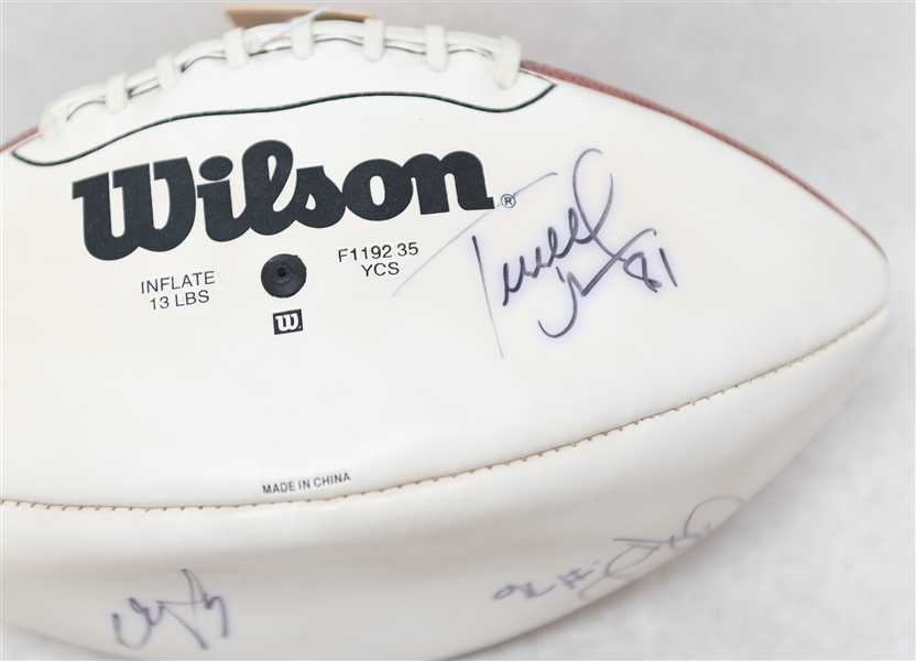 Lot of (3) Super Bowl Footballs w. a Total of (18) Signatures Including Namath, Hornung, Kelly and More