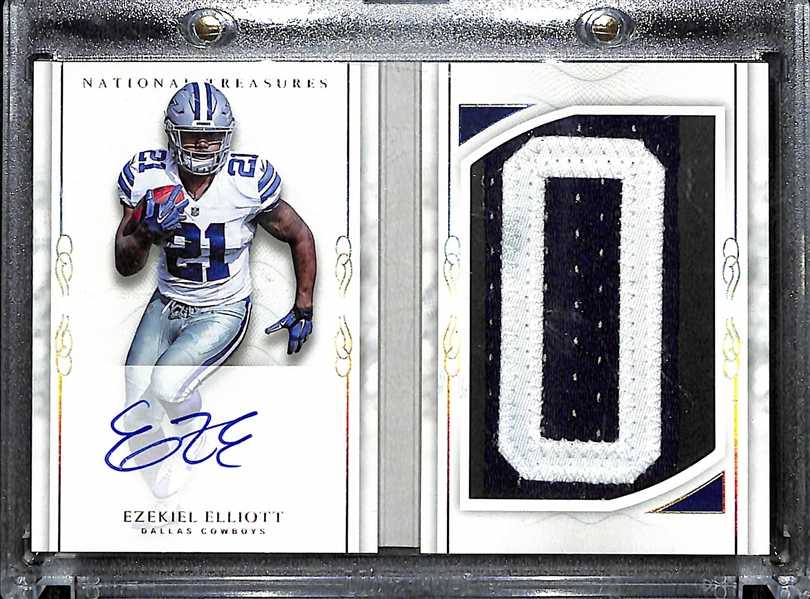 2016 Panini National Treasures Ezekiel Elliot Rookie Booklet #d 4/7