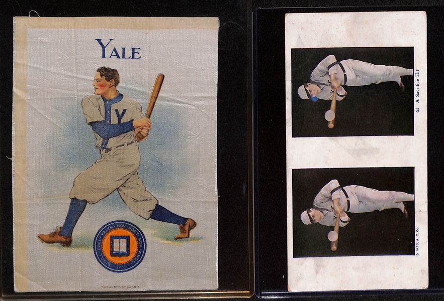 Yale University Lot - 1910 S22 Baseball Silk & 1925 Baseball Steroview