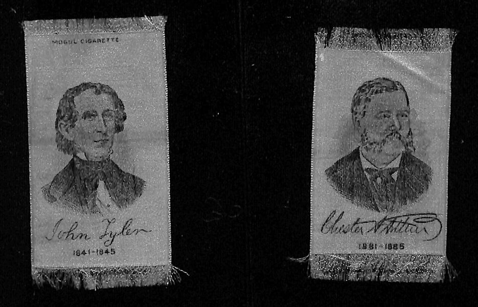 Lot of (11) 1905-1912 Tobacco Silks w. 1909 Old Mill S74 Needham & (2) 1905 S77 US Presidents