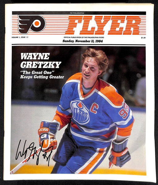 Wayne Gretzky Autographed Program (JSA Auction Letter)