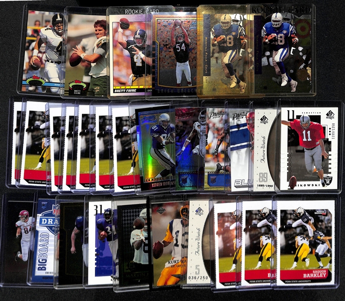 Lot of (29) Football Rookies w. Brett Favre, Faulk, Urlacher and Others