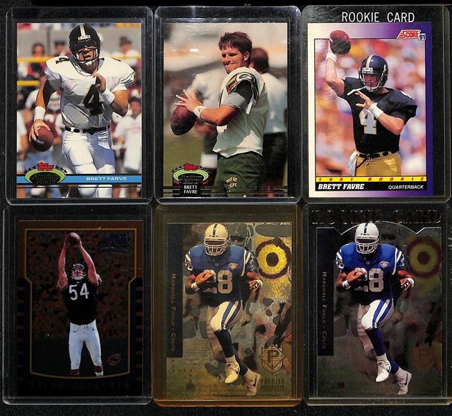 Lot of (29) Football Rookies w. Brett Favre, Faulk, Urlacher and Others