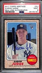 2017 Topps Heritage Aaron Judge Real-One Rookie Autograph #AJ Graded PSA 9 Mint