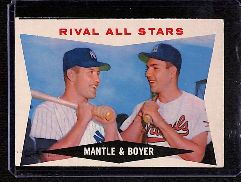 (3) Mickey Mantle Topps Cards - (2) 1960 Rival All Stars, and 1963 Bomber's Best