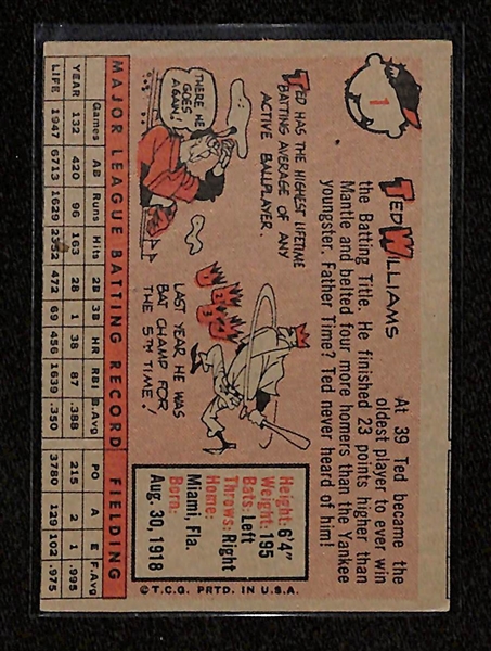 1958 Topps Ted Williams #1