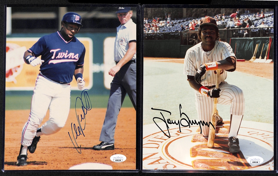 Kirby Puckett & Tony Gwynn Signed 8x10 Photos (Both with JSA COAs)