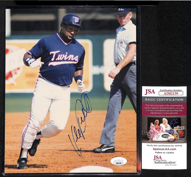 Kirby Puckett & Tony Gwynn Signed 8x10 Photos (Both with JSA COAs)