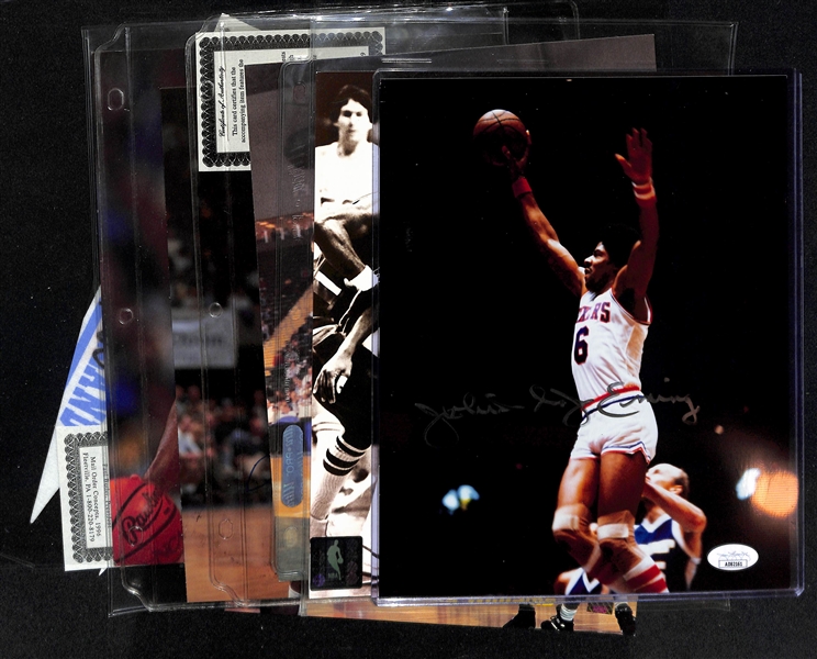 Lot of (6) Basketball 8x10 Signed Photos w. Julius Erving & Nate Archibald (JSA Auction Letter)