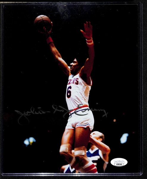 Lot of (6) Basketball 8x10 Signed Photos w. Julius Erving & Nate Archibald (JSA Auction Letter)