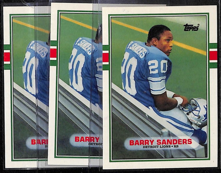 Lot of (30) NFL Rookies Cards w. Franco Harris, Barry Sanders, Troy Aikman and Hines Ward