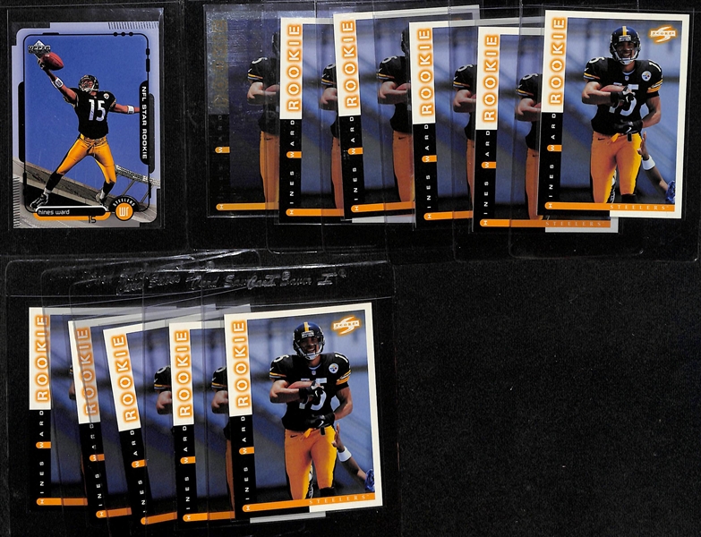 Lot of (30) NFL Rookies Cards w. Franco Harris, Barry Sanders, Troy Aikman and Hines Ward