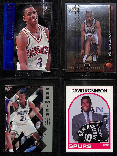 Lot of (40+) NBA Rookie Cards w. Iverson, V. Carter, Garnett, Nash and David Robinson