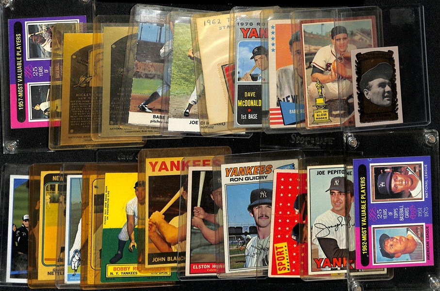 Lot of (21) Mostly 1960s Baseball Cards w. 1961 Fleer Babe Ruth, 1962 Topps Joe Torre and More