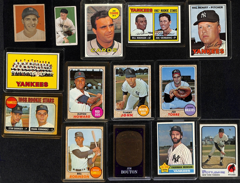 Lot of (65+) Mostly 1960s Baseball Cards w. 1949 Bowman Phil Rizzuto and T206 Jack Quinn