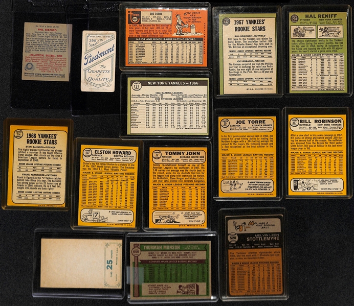 Lot of (65+) Mostly 1960s Baseball Cards w. 1949 Bowman Phil Rizzuto and T206 Jack Quinn