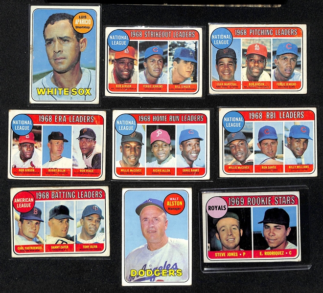 Lot of (400) Different 1969 Topps Baseball Cards w. Bob Gibson