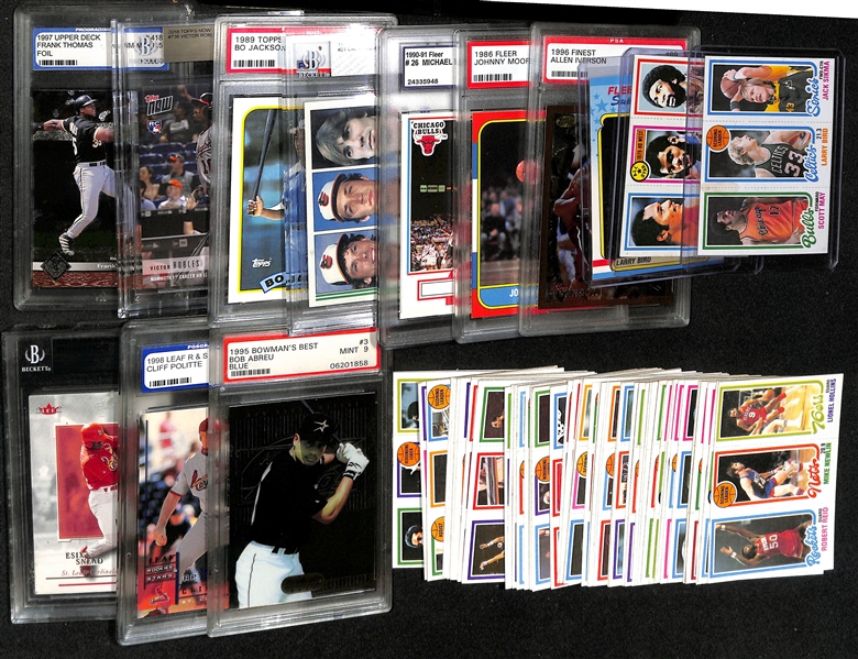 Lot of (65+) Mixed Sports lot w. 1980-81 Larry Bird, Michael Jordan, Cal Ripken RC, and More!