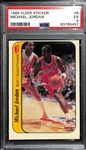 1986 Fleer Michael Jordan Rookie Sticker #8 Graded PSA 5 EX