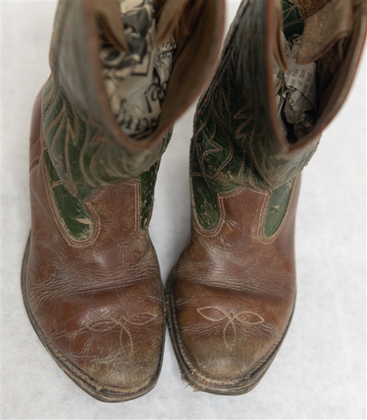 Vintage 1940s Gene Autry Cowboy Boots in Original Box - Childrens Size 11