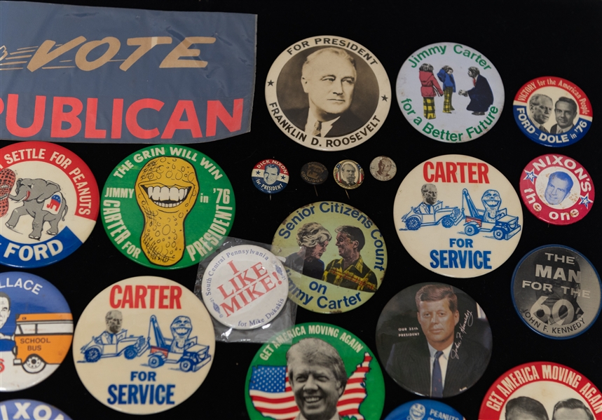 Lot of (24+) Vintage Political Pins