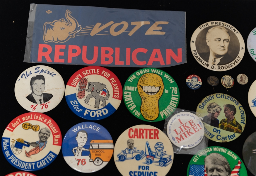 Lot of (24+) Vintage Political Pins