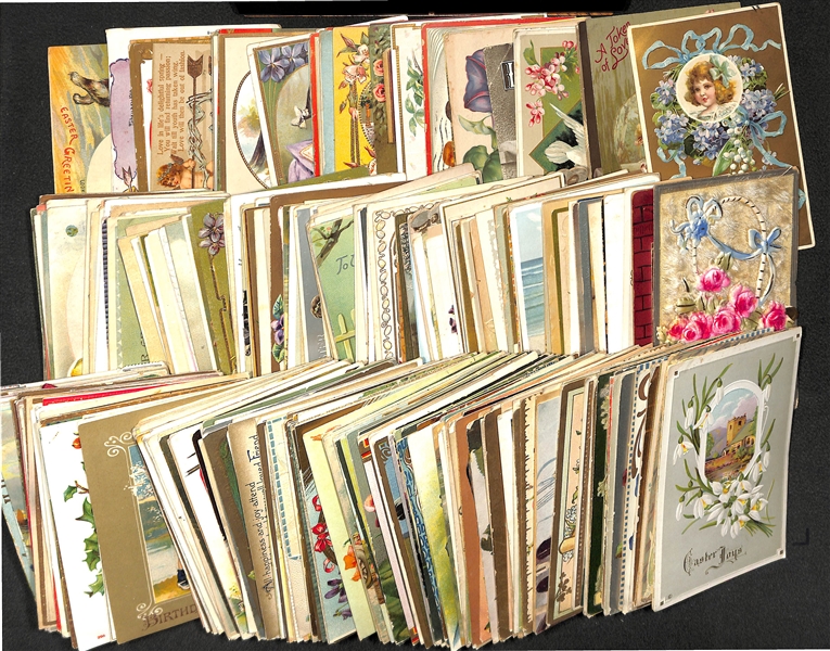 Lot of (150+) Vintage Easter Post Cards & (150+) Vintage Birthday/Get Well/Etc. Post Cards