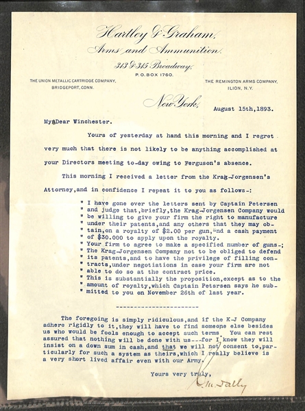 Lot of (12) Late 1800s-Early 1900s Handwritten & Signed Letters Pertaining Primarily to Firearms & Machinist Tools