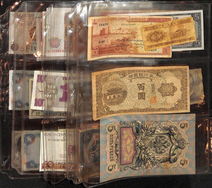  Lot of (27) Early 1900s - 2000s Foreign Paper Currency