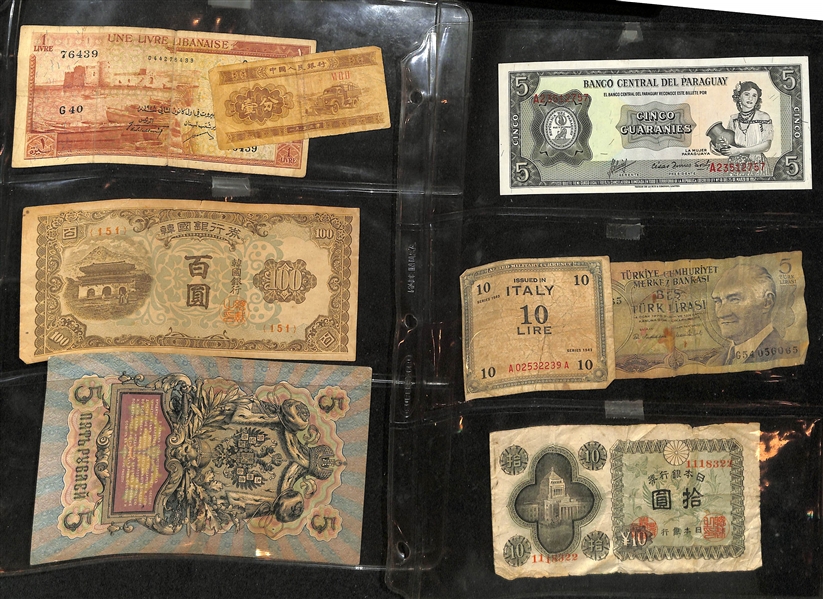  Lot of (27) Early 1900s - 2000s Foreign Paper Currency