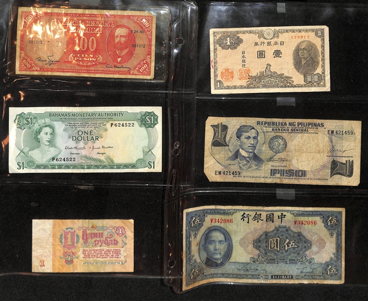  Lot of (27) Early 1900s - 2000s Foreign Paper Currency