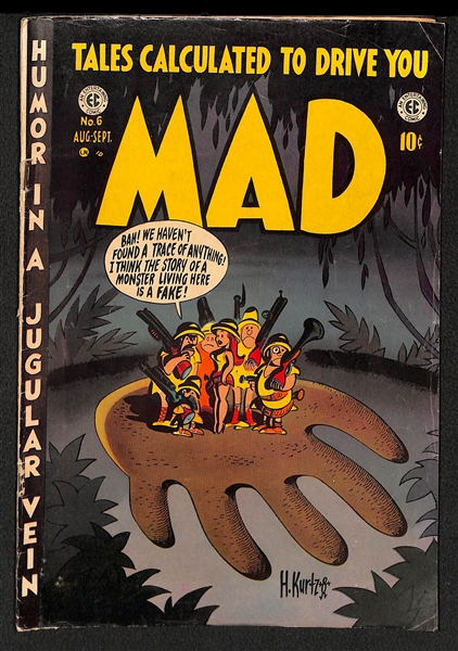  Lot of (3) Early 1950s Mad Comics - #6, #13, #22