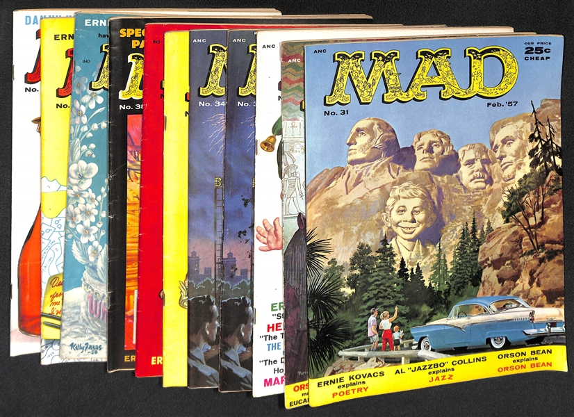  Lot of (11) Mad Magazines from 1957-1958