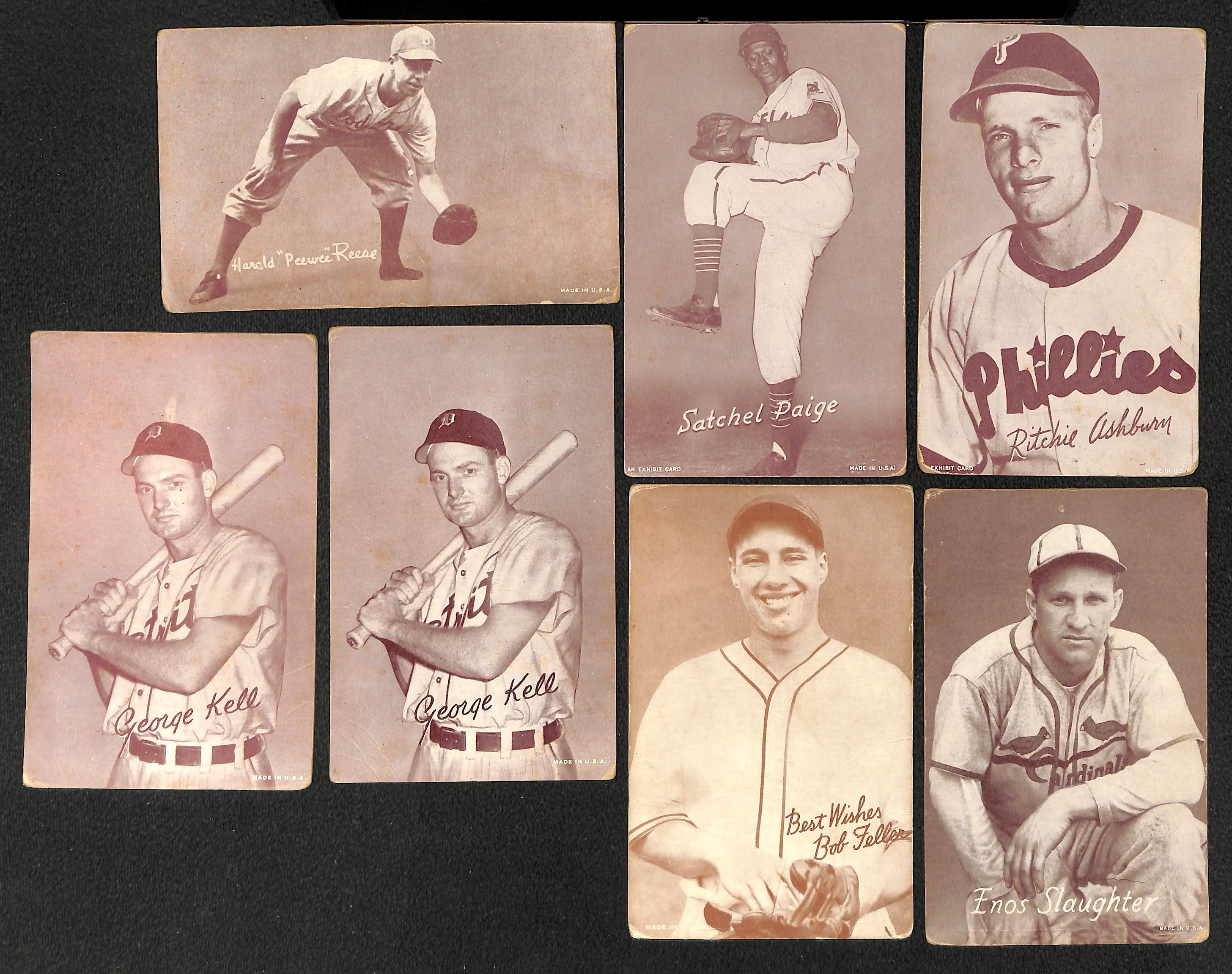 Lot Detail - Lot of (60) 1940s - 1950s Baseball Exhibit Cards w. PeeWee ...