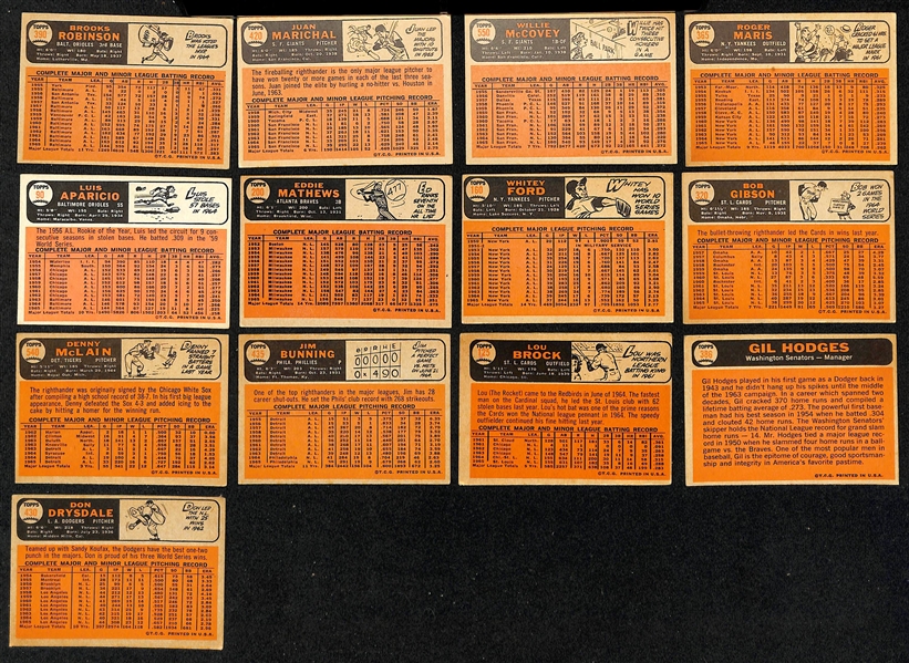 Lot of Approx (350+) 1966 Topps Baseball Cards w. Maris & McCovey