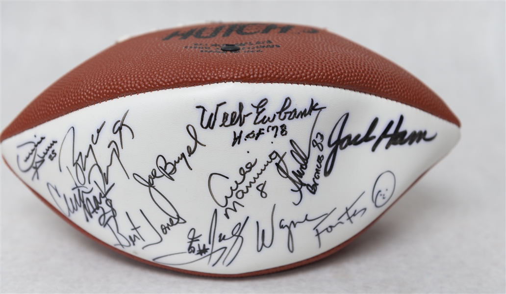 Lot of (2) Super Bowl XXX Autographed Footballs w. (25+) Signatures Including Gale Sayers, Roger Staubach (JSA Auction Letter)