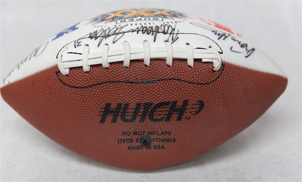 Lot of (2) Super Bowl XXX Autographed Footballs w. (25+) Signatures Including Gale Sayers, Roger Staubach (JSA Auction Letter)