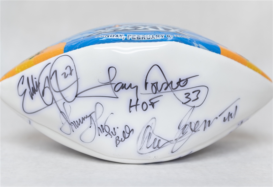 Lot of (2) Super Bowl XXXIX Autographed Footballs w. (20+) Signatures Including John Elway, Tony Dorsett (JSA Auction Letter)