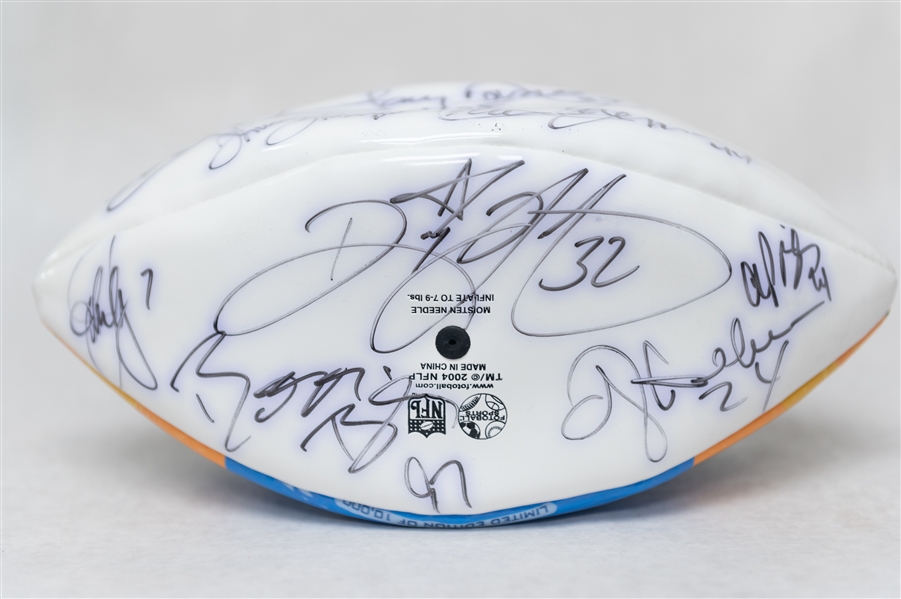 Lot of (2) Super Bowl XXXIX Autographed Footballs w. (20+) Signatures Including John Elway, Tony Dorsett (JSA Auction Letter)