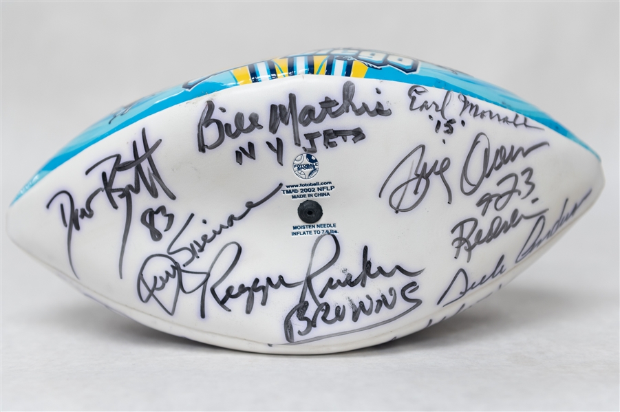 Lot of (2) Super Bowl XXXIX Autographed Footballs w. (20+) Signatures Including John Elway, Tony Dorsett (JSA Auction Letter)