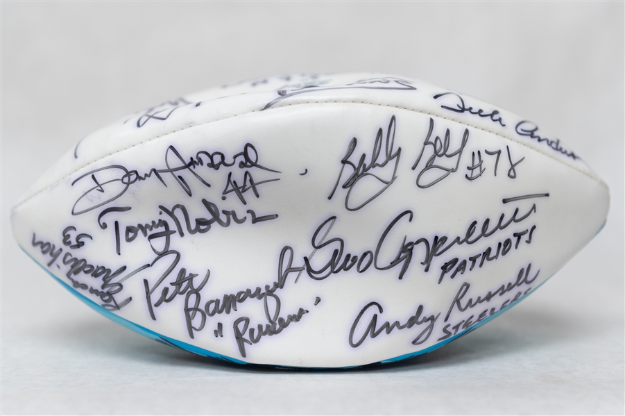 Lot of (2) Super Bowl XXXIX Autographed Footballs w. (20+) Signatures Including John Elway, Tony Dorsett (JSA Auction Letter)