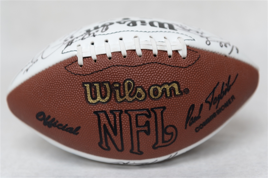 Super Bowl XXXIV Autographed Football w. (20+) Signatures Including Wayne Gretzky, Joe Namath (JSA Cert.)