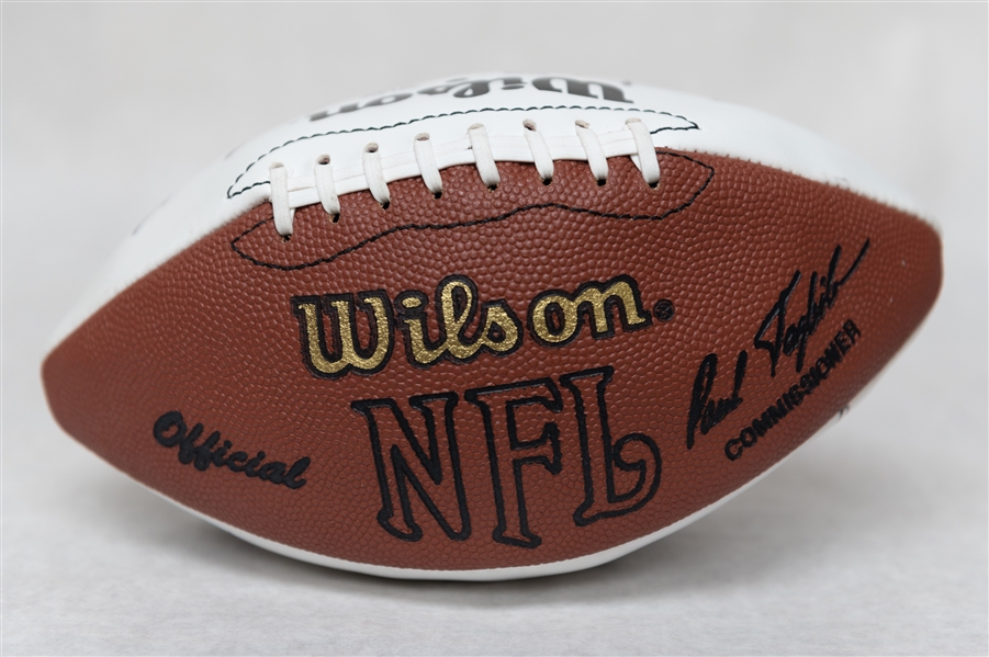 Lot of (3) Autographed Footballs w. (13) Signatures Inc. Joe Namath, Tony Gonzalez (JSA Auction Letter)